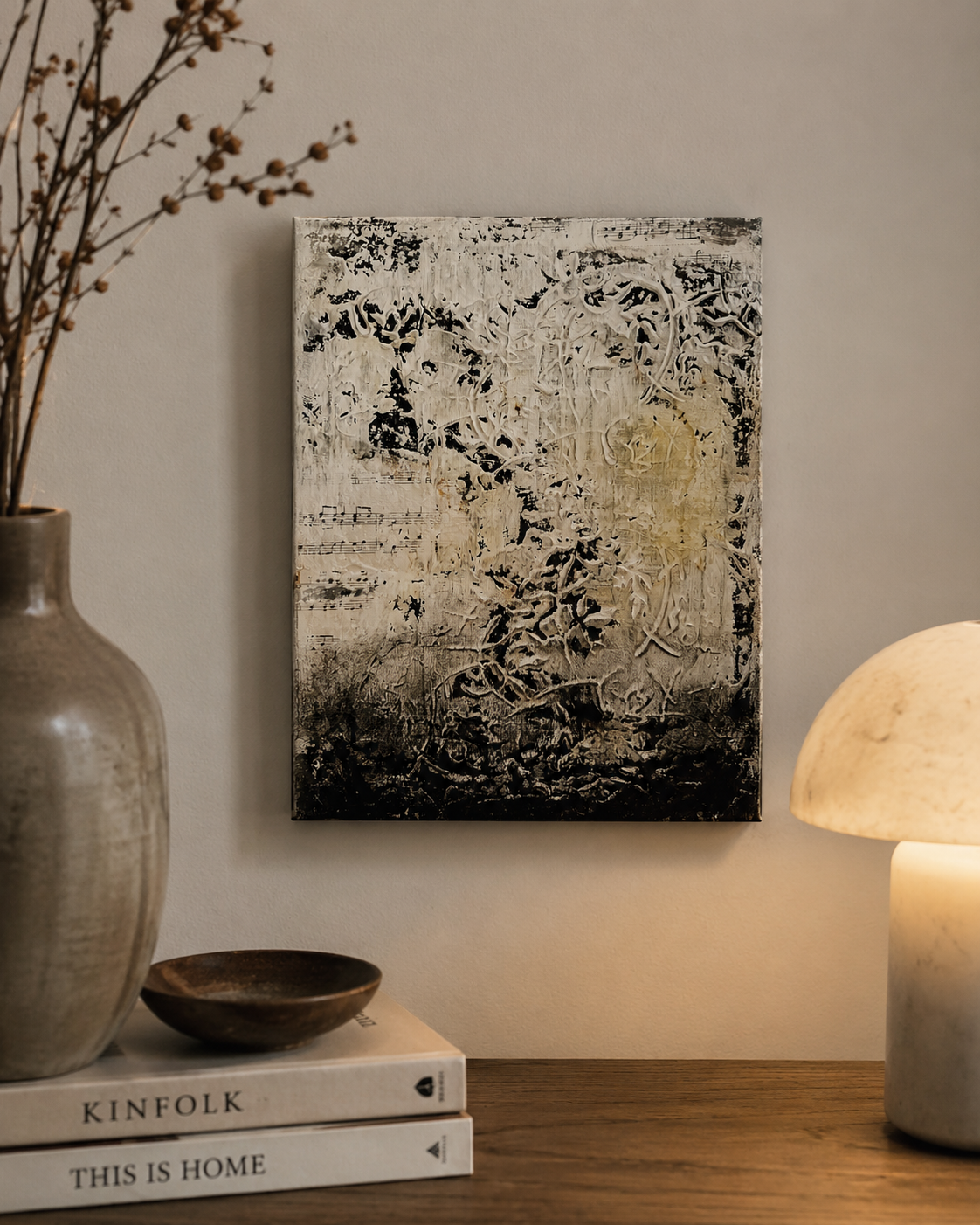 The Last Resonance – Textured Architectural Music Collage | 15.7 x 11.8 Inches