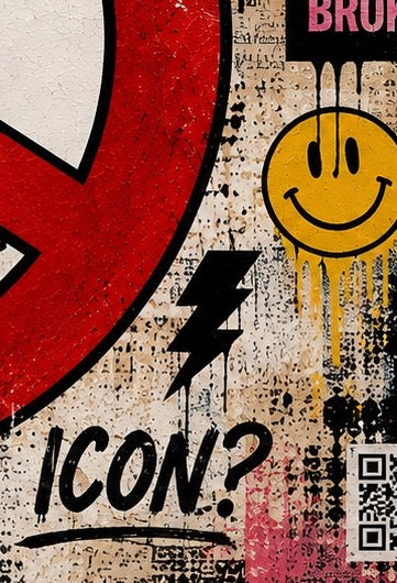 ICON? – Original Contemporary Urban Pop Art Painting by Sergio Aranda