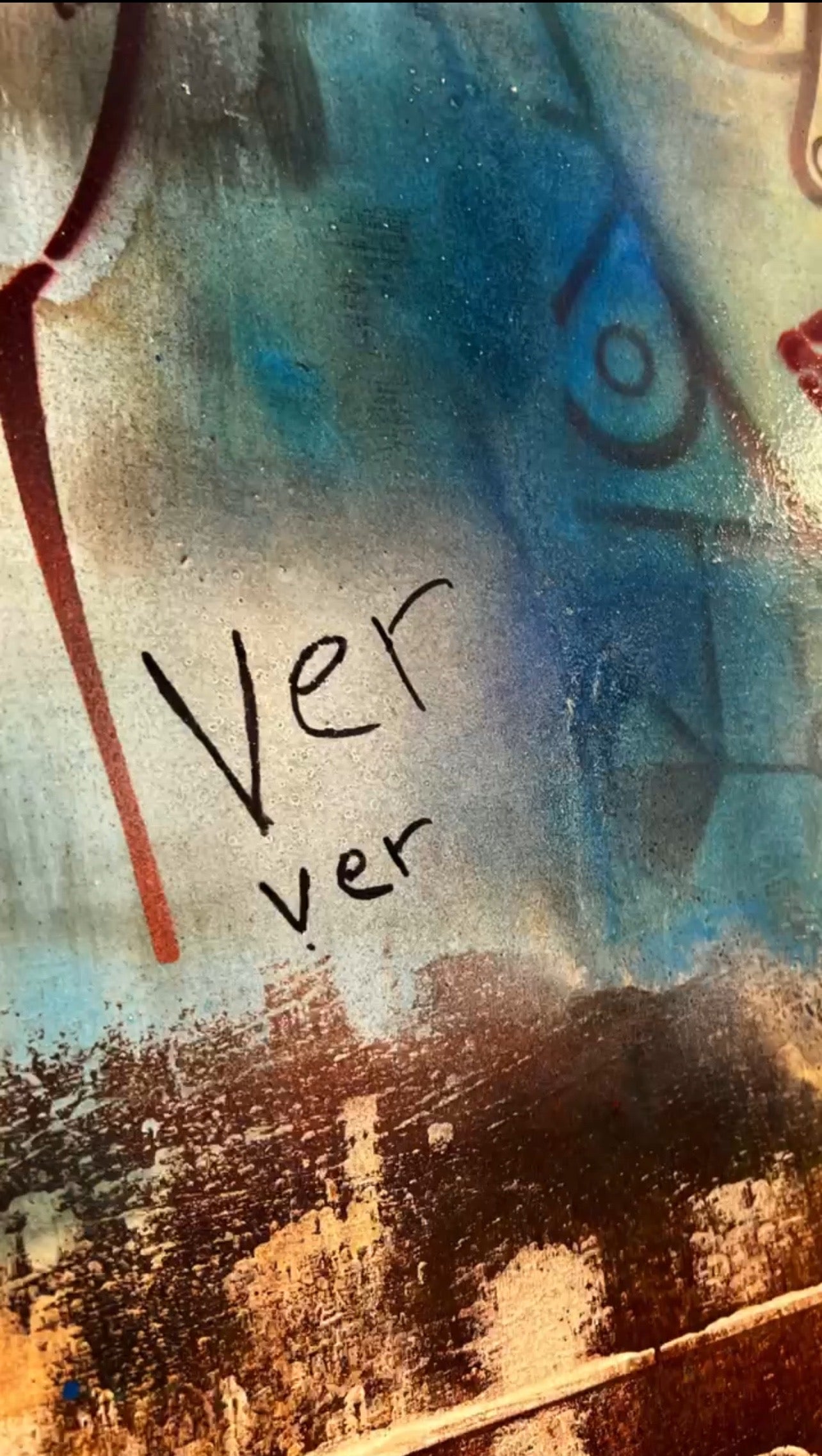 Ver Ver Ser | Original Cubist Mixed Media Painting with Rust | Sergio Aranda