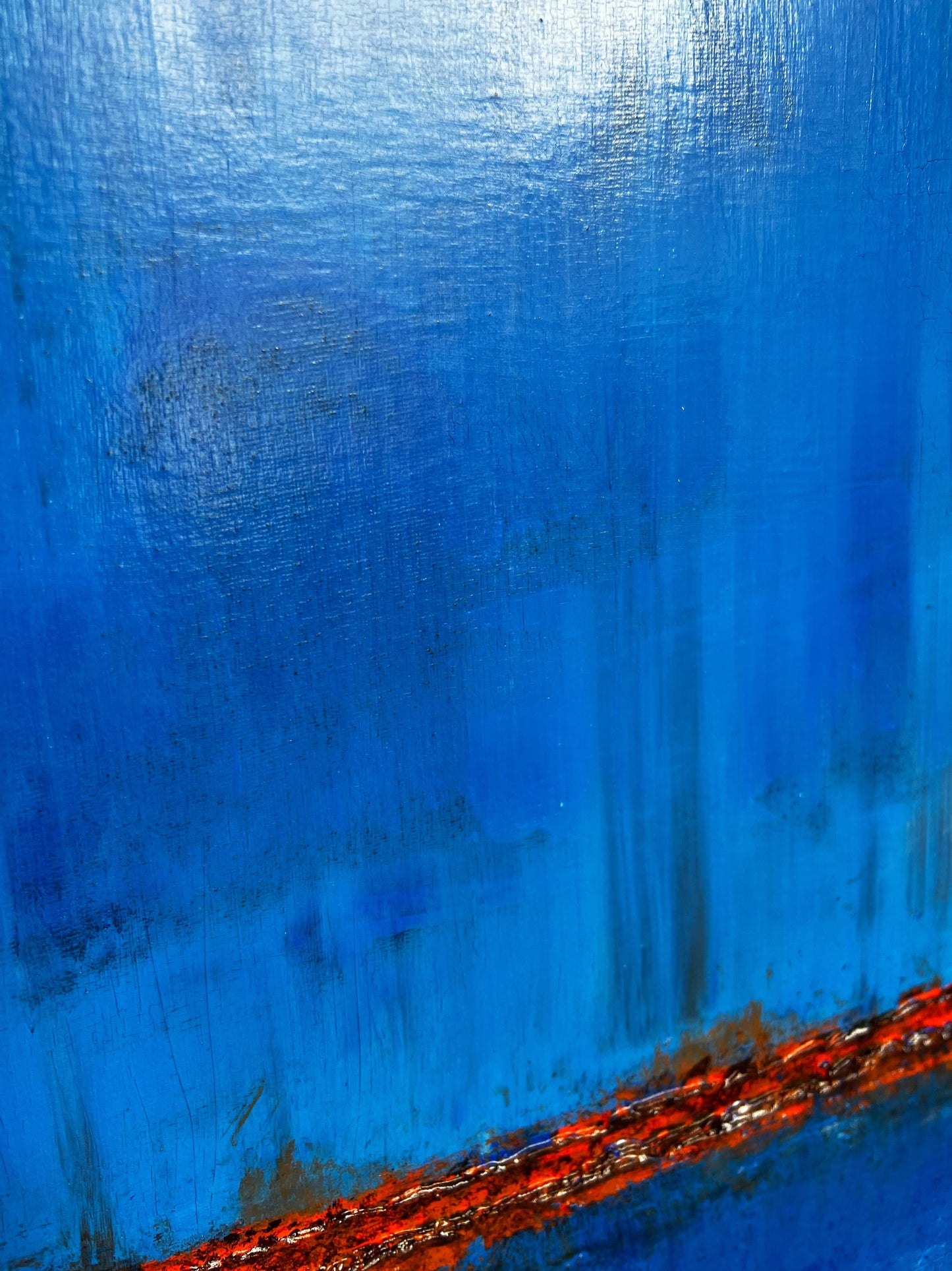Blue Horizon | Original Blue Abstract Painting | Textured Mixed Media on Canvas | 60 x 50 cm
