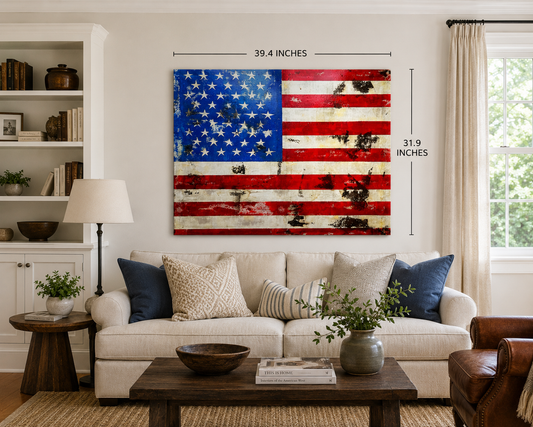 The Art of Imperfection: Reimagining the American Flag Through Mixed Media