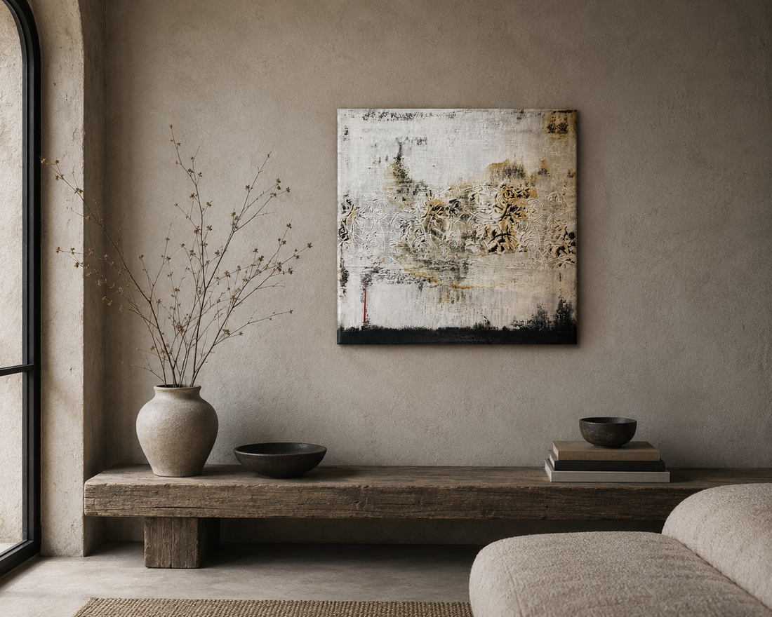 A Contemporary Textured Abstract Painting That Captures Hidden Energy