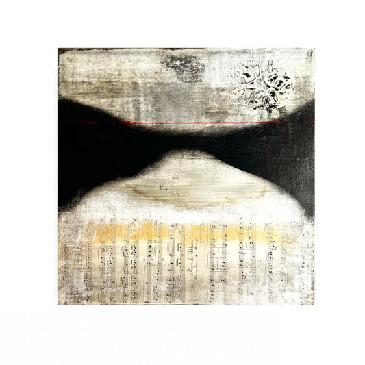 Echoes of Music: A Contemporary Mixed Media Collage