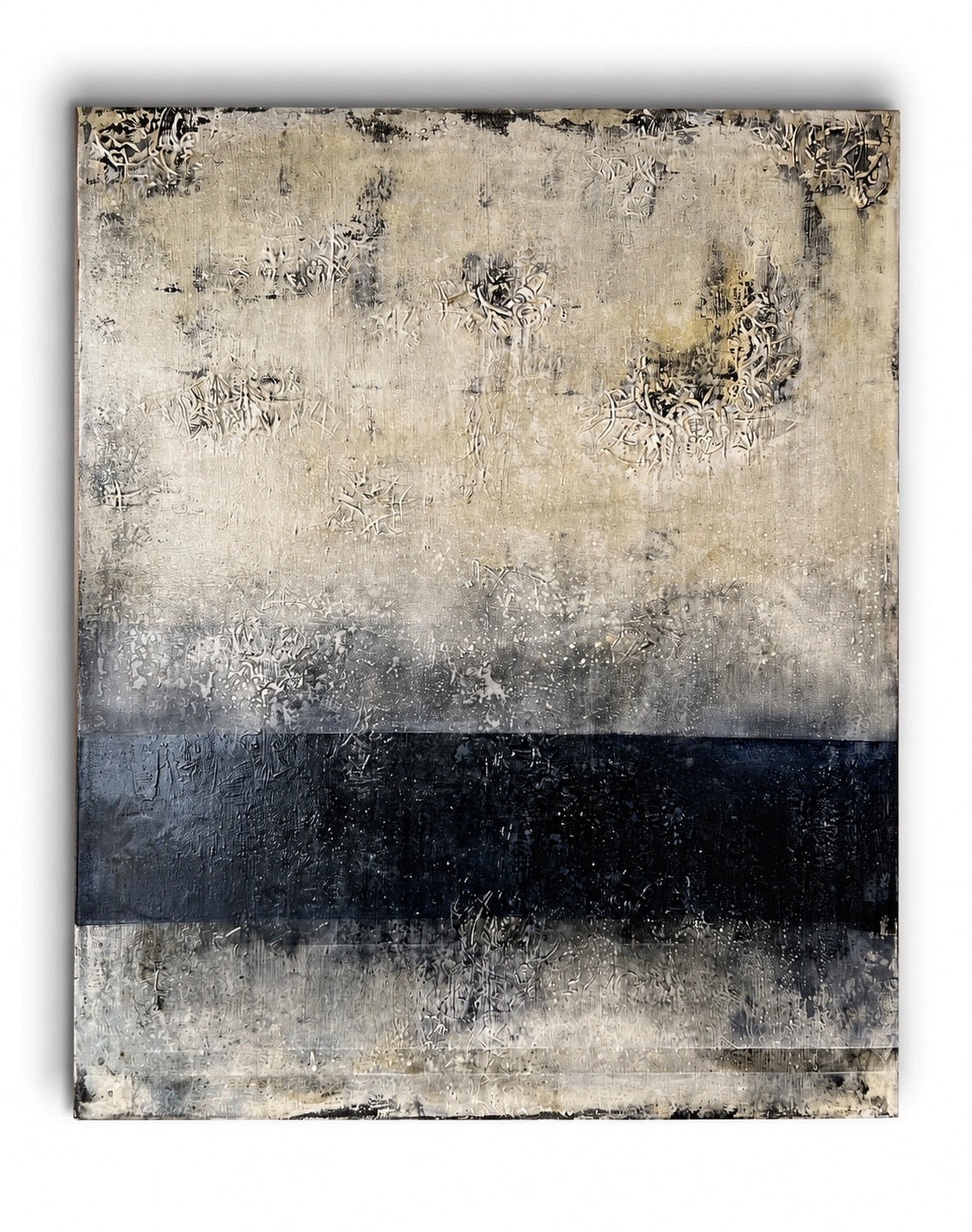 Ground State – Original Contemporary Textured Mixed Media Painting | 39.4 × 31.9 × 0.6 in | Sergio Aranda