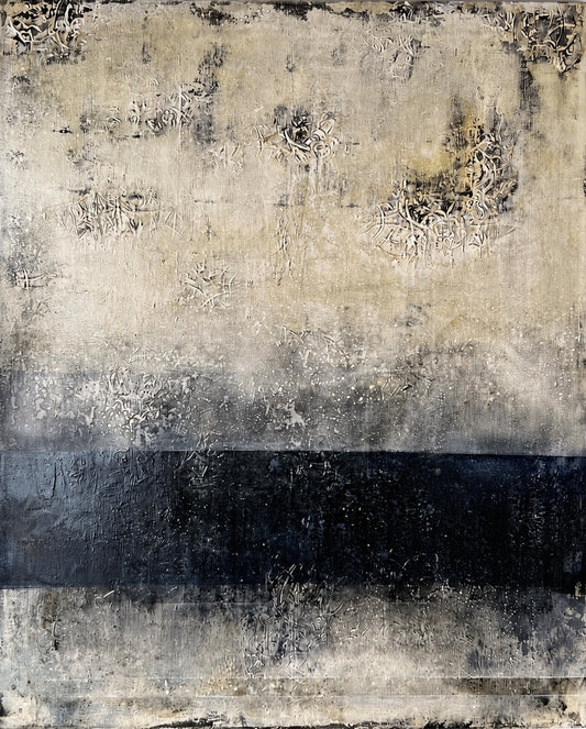 Ground State – Original Contemporary Textured Mixed Media Painting | 39.4 × 31.9 × 0.6 in | Sergio Aranda