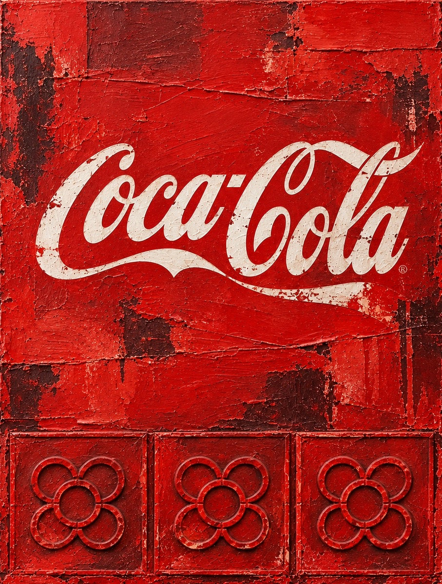 Coca-Cola Vintage Art | Original Pop Art Painting on Wood