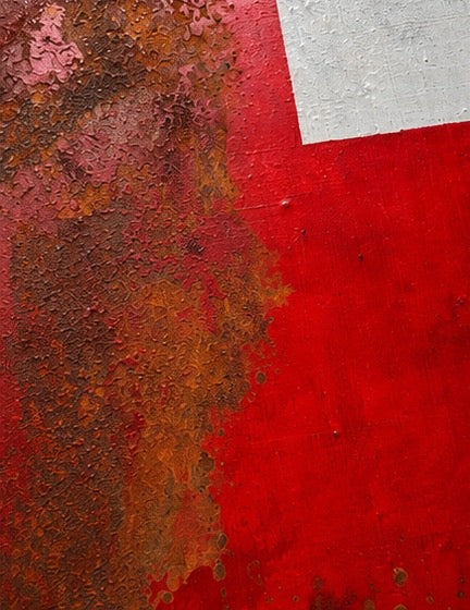 The Border That Came Home – Original Swiss Flag Textured Painting | 20x20” Mixed Media