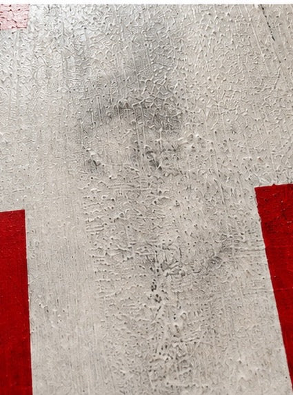 The Border That Came Home – Original Swiss Flag Textured Painting | 20x20” Mixed Media