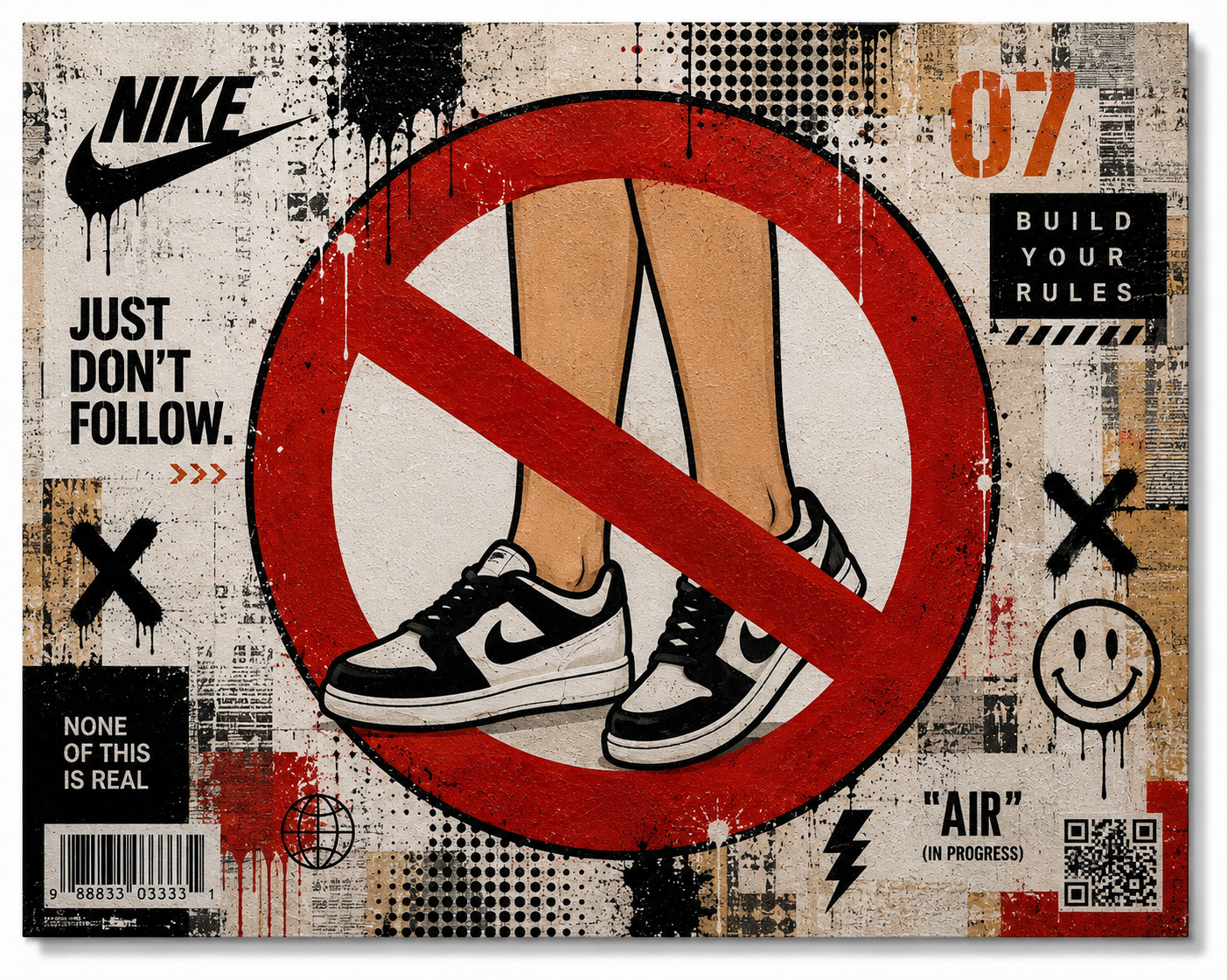 Just Don't Follow – Original Contemporary Urban Pop Art Painting