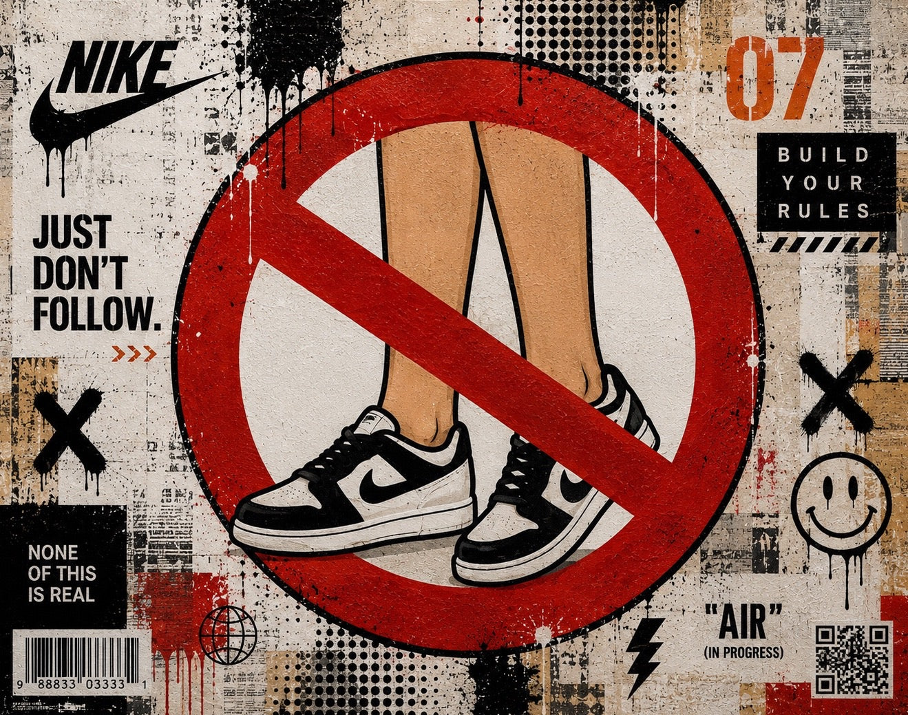 Just Don't Follow – Original Contemporary Urban Pop Art Painting