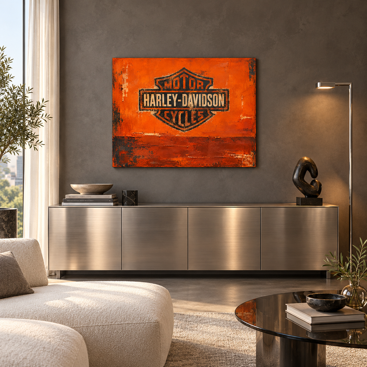 Harley-Davidson Vintage Art | Original Motorcycle Painting