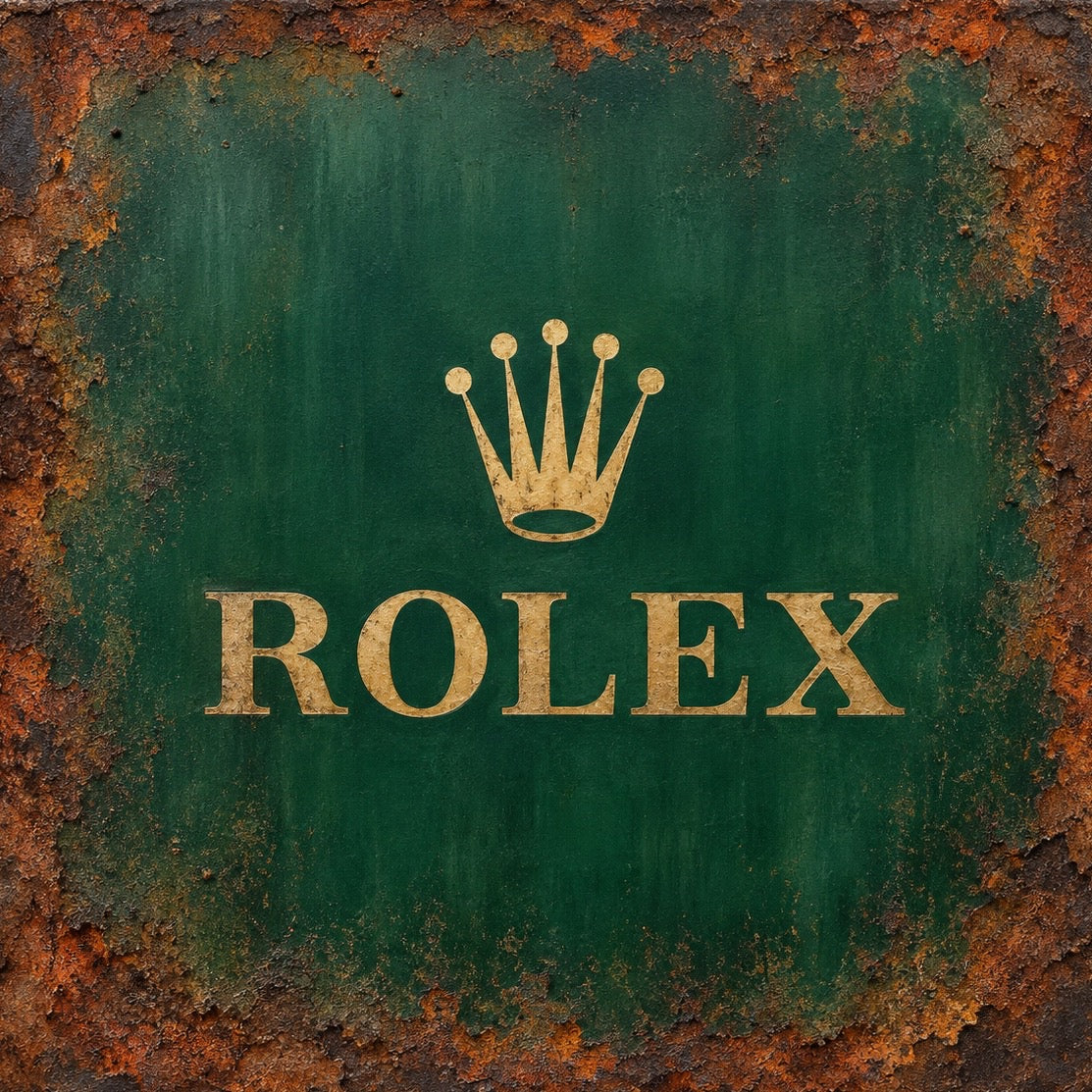 Rolex-Inspired Art | Original Luxury Watch Painting on Wood