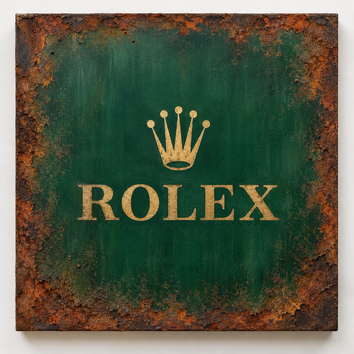 Rolex-Inspired Art | Original Luxury Watch Painting on Wood