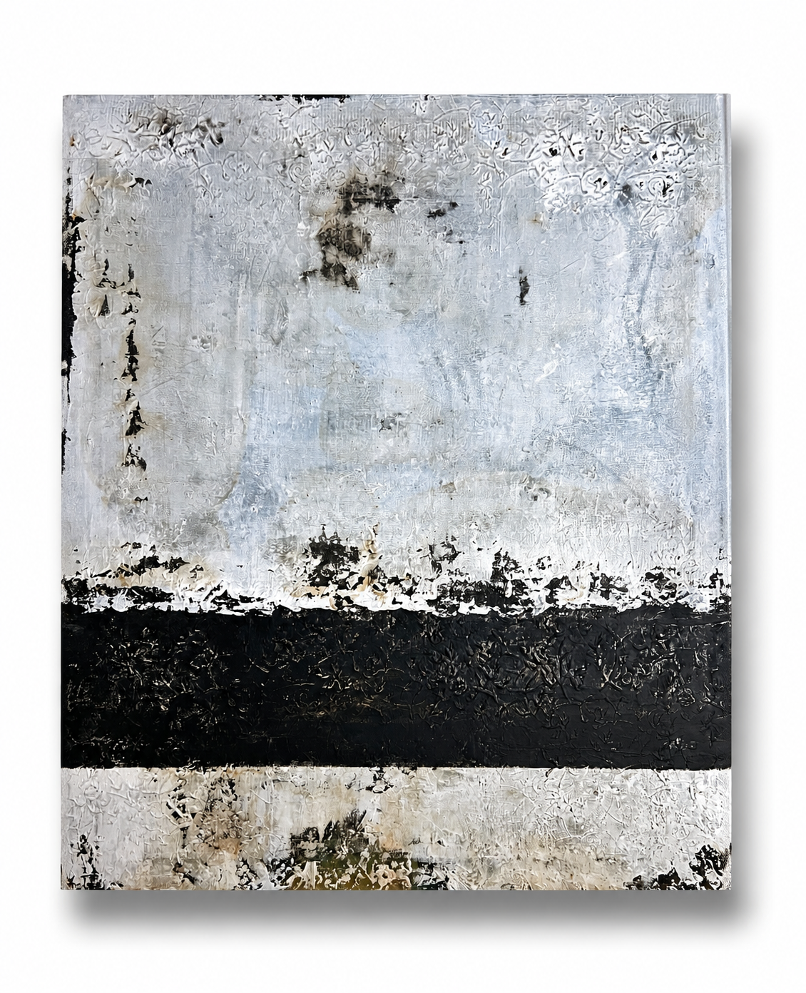 Fault Line | Original Textured Abstract Painting by Sergio Aranda I 40" x 32" Inches