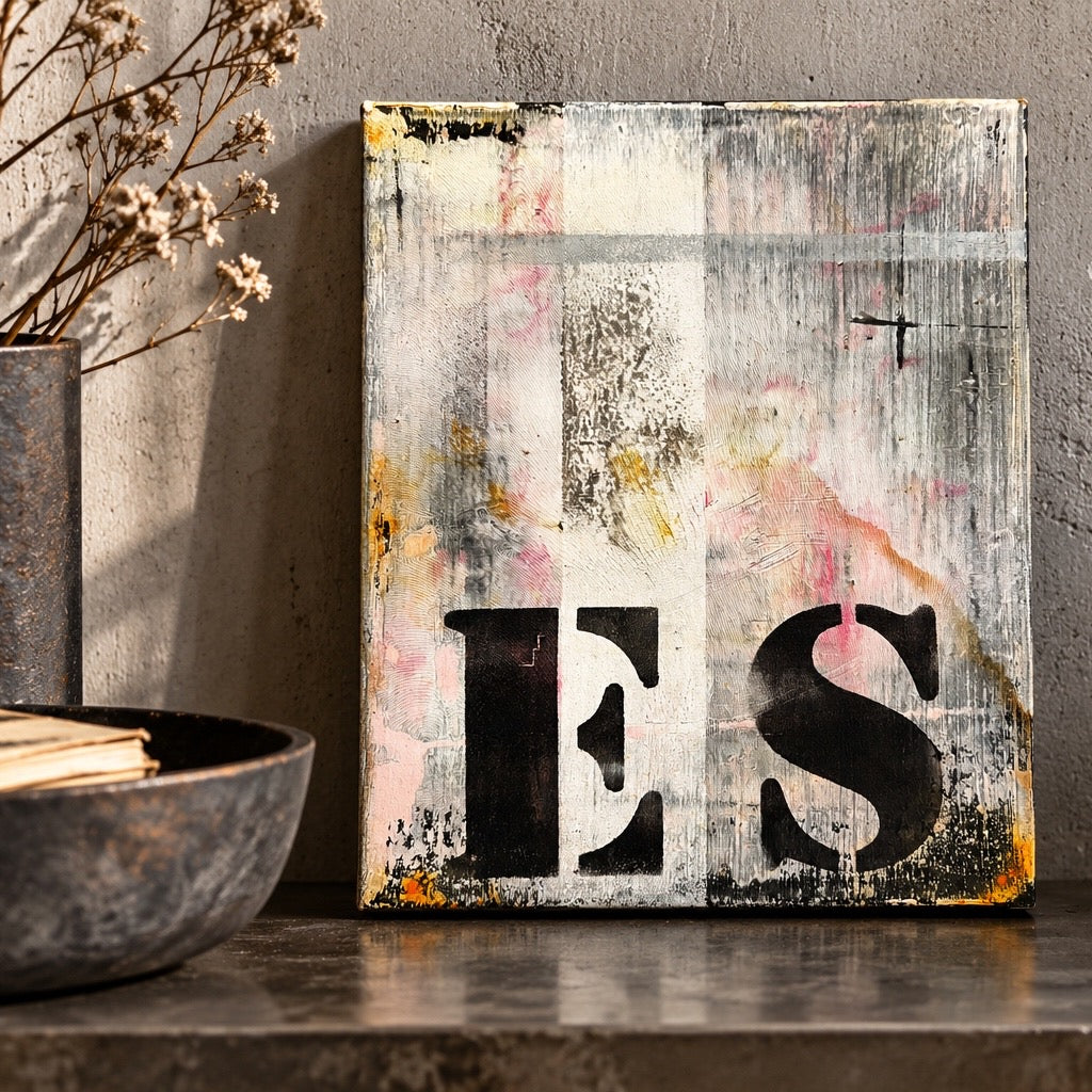 ES — Original Abstract Mixed Media Painting on Canvas | 2026