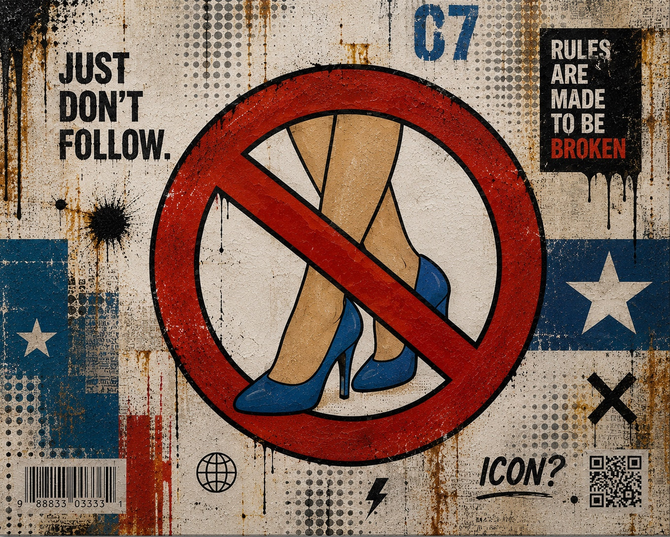 Build Your Rules – Original Contemporary Urban Pop Art Painting by Sergio Aranda