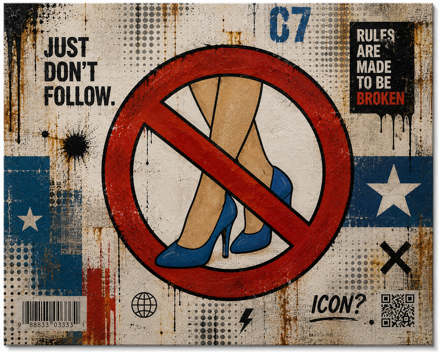 Build Your Rules – Original Contemporary Urban Pop Art Painting by Sergio Aranda