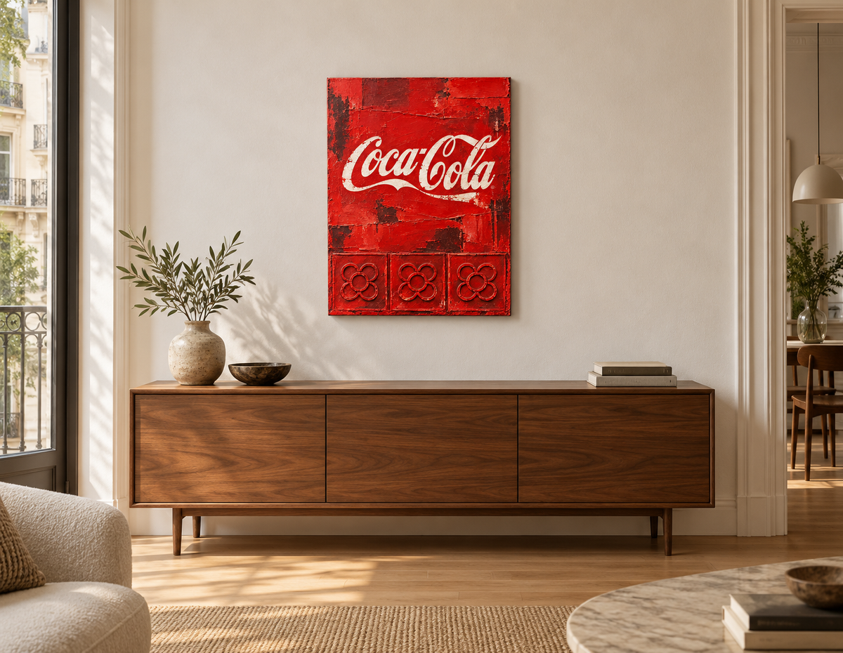 Coca-Cola Vintage Art | Original Pop Art Painting on Wood