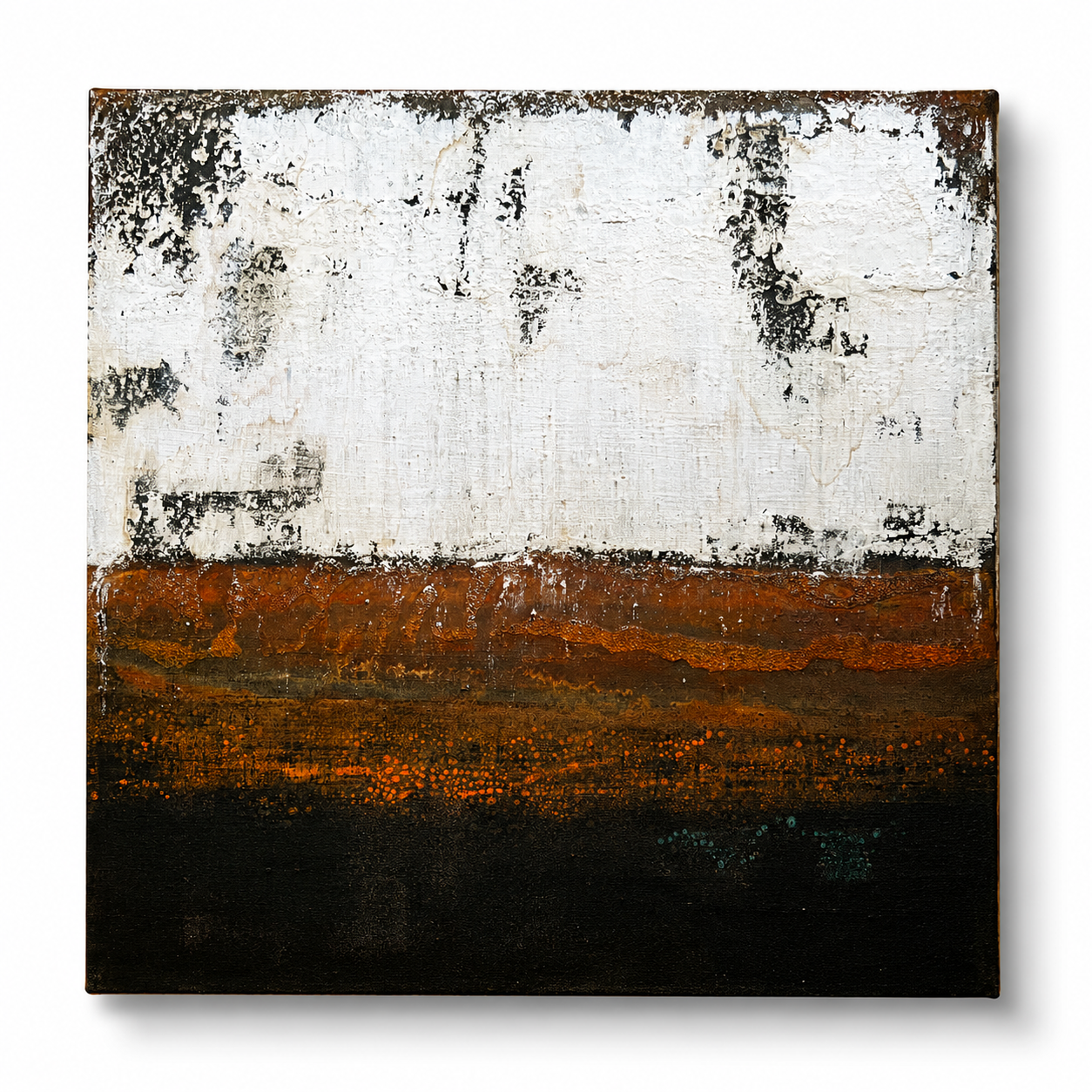 Surface Tension | Original Textured Abstract Painting 20" x 20" | Mixed Media Contemporary Art on Canvas