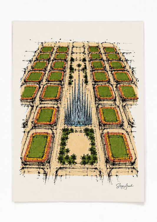 Impressions of Barcelona – Sagrada Familia - Original Hand-Intervened Serigraph | 22x31” Fine Art Paper