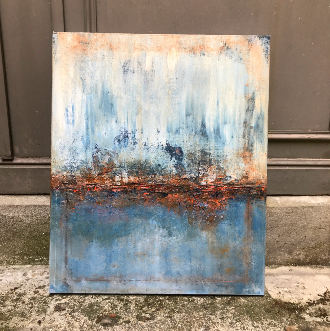 STALFABRIKO | Original Textured Abstract Painting on Canvas 60x50 cm