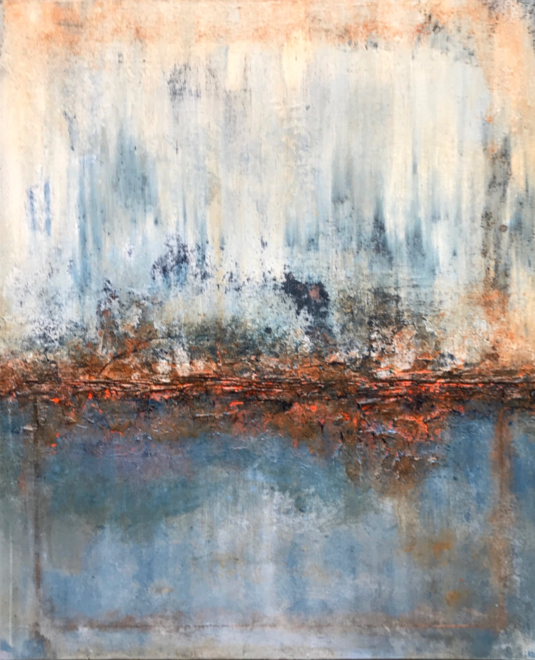 STALFABRIKO | Original Textured Abstract Painting on Canvas 60x50 cm