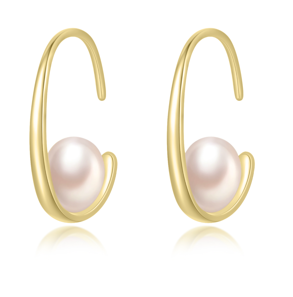 Pendientes Geométricos con Perla Cultivada