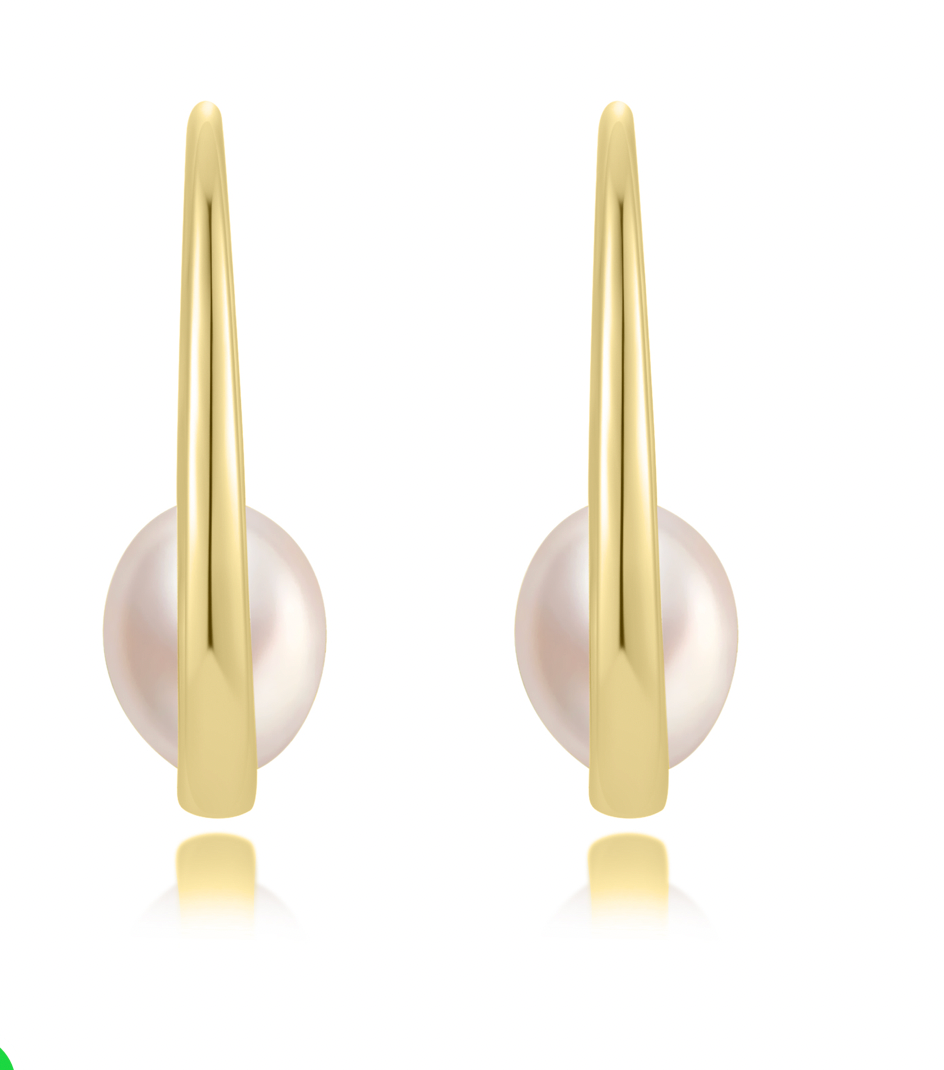 Pendientes Geométricos con Perla Cultivada