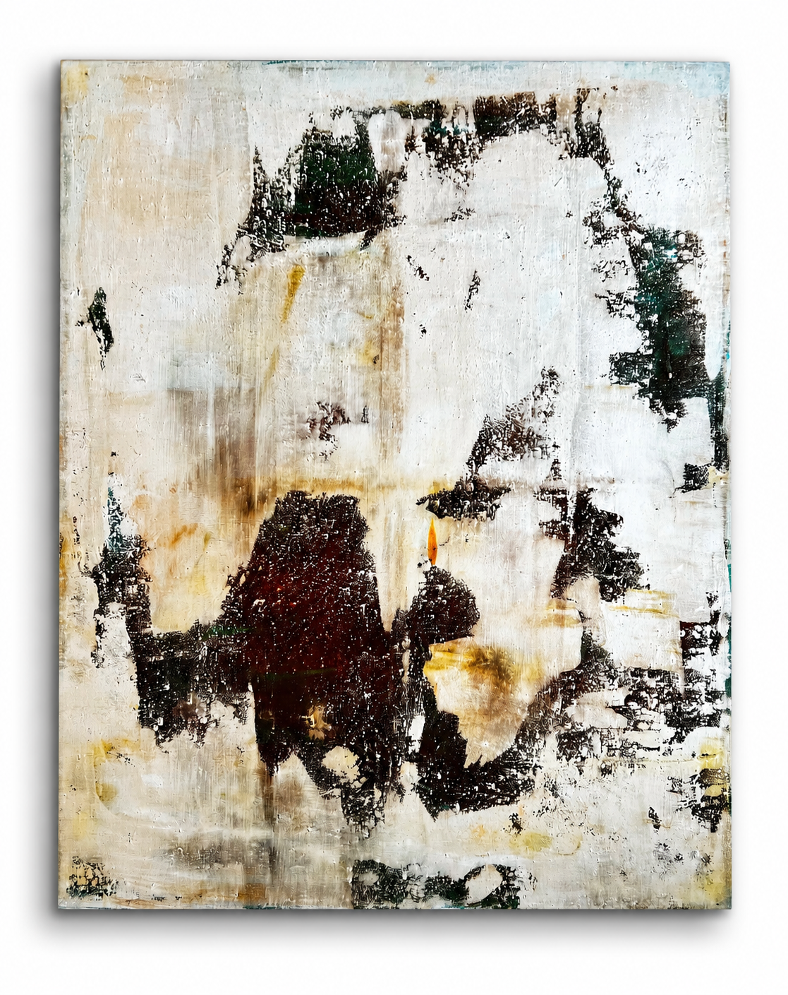 Corrosion and Rebirth – Original Rust Textured Mixed Media Painting | 39x31"