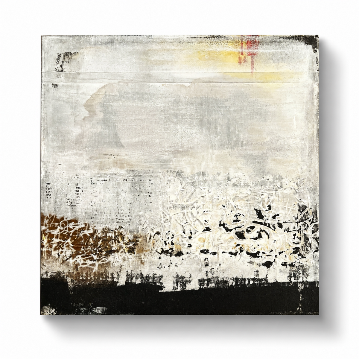 Silent Relief | Original Minimalist Abstract Painting 40 × 40 cm | Sergio Aranda