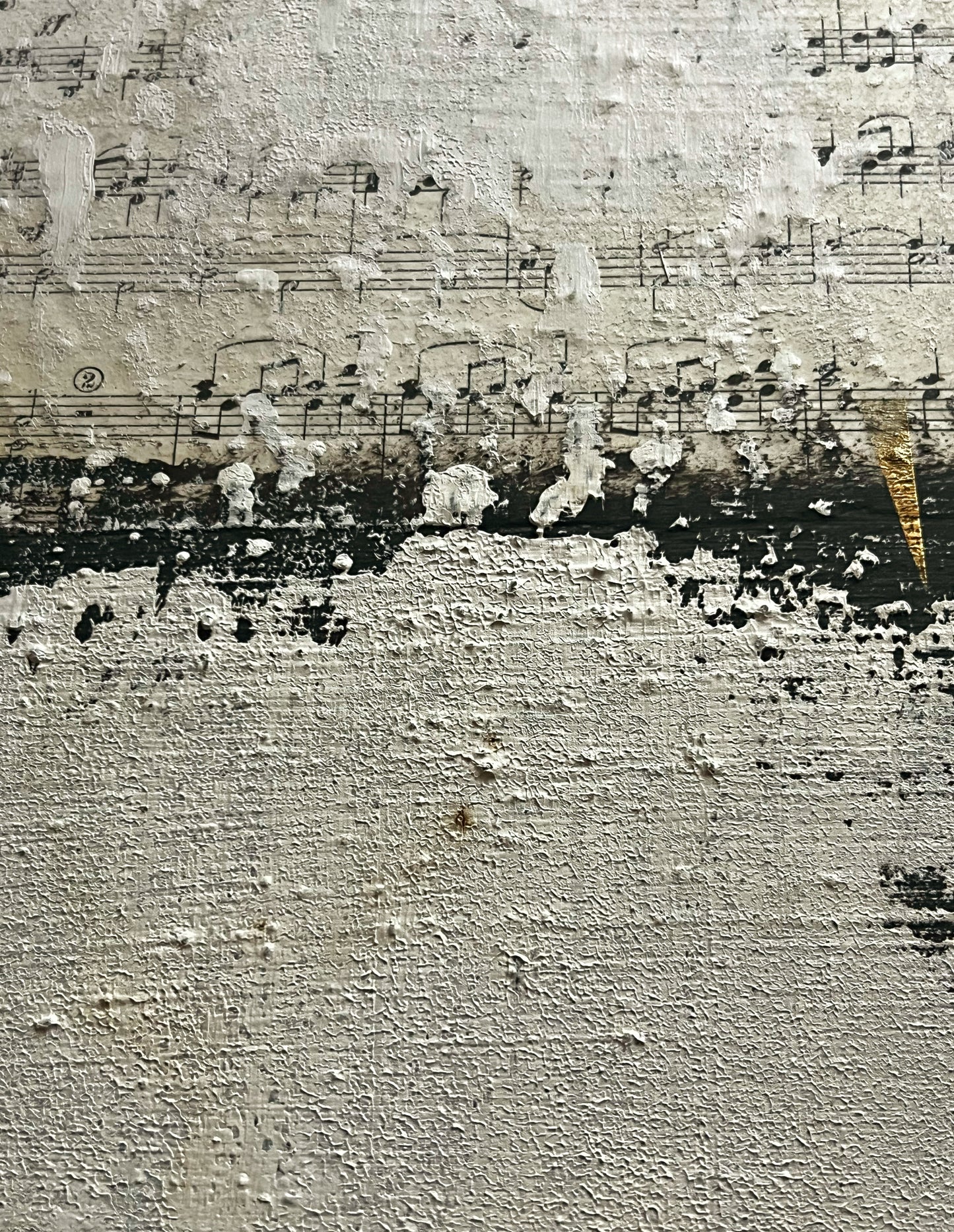 Music Silenced – Original Sheet Music Abstract Painting | 11x11”