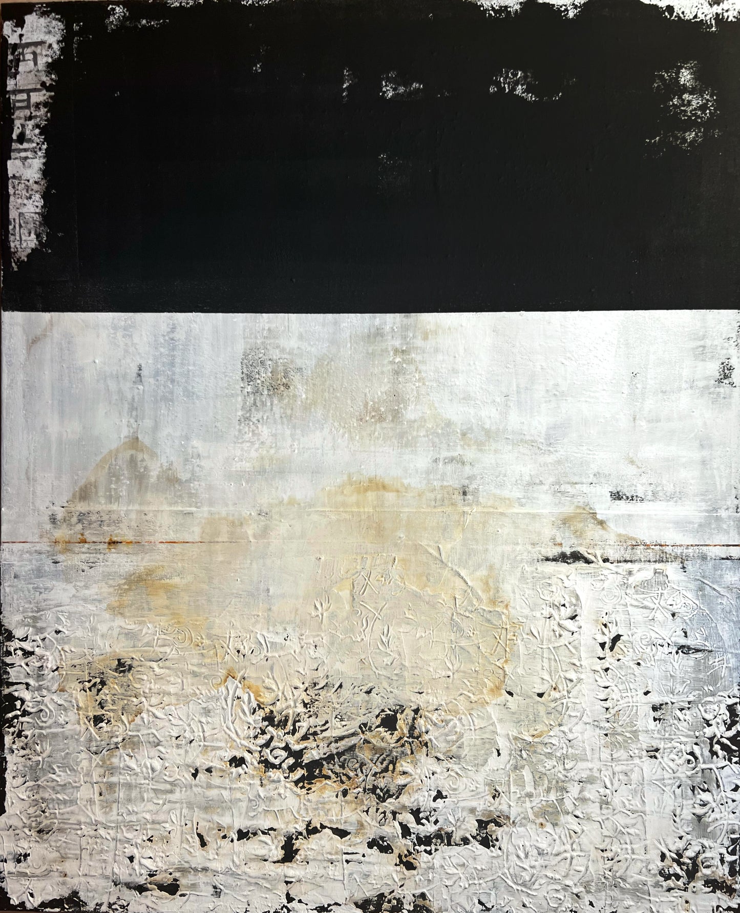 Ecos de la Ciutat – Large Barcelona Modernism Architectural Textured Painting | 40x32”