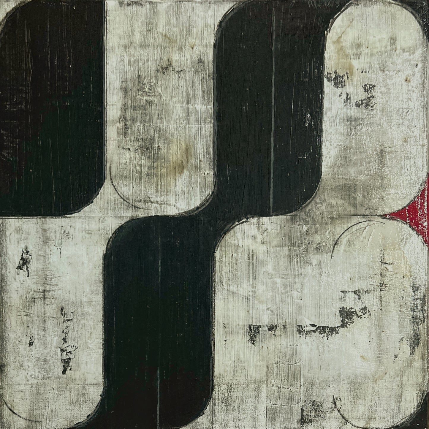 Soft Geometry of Memory – Original Minimalist Grid Textured Painting | 16x16”