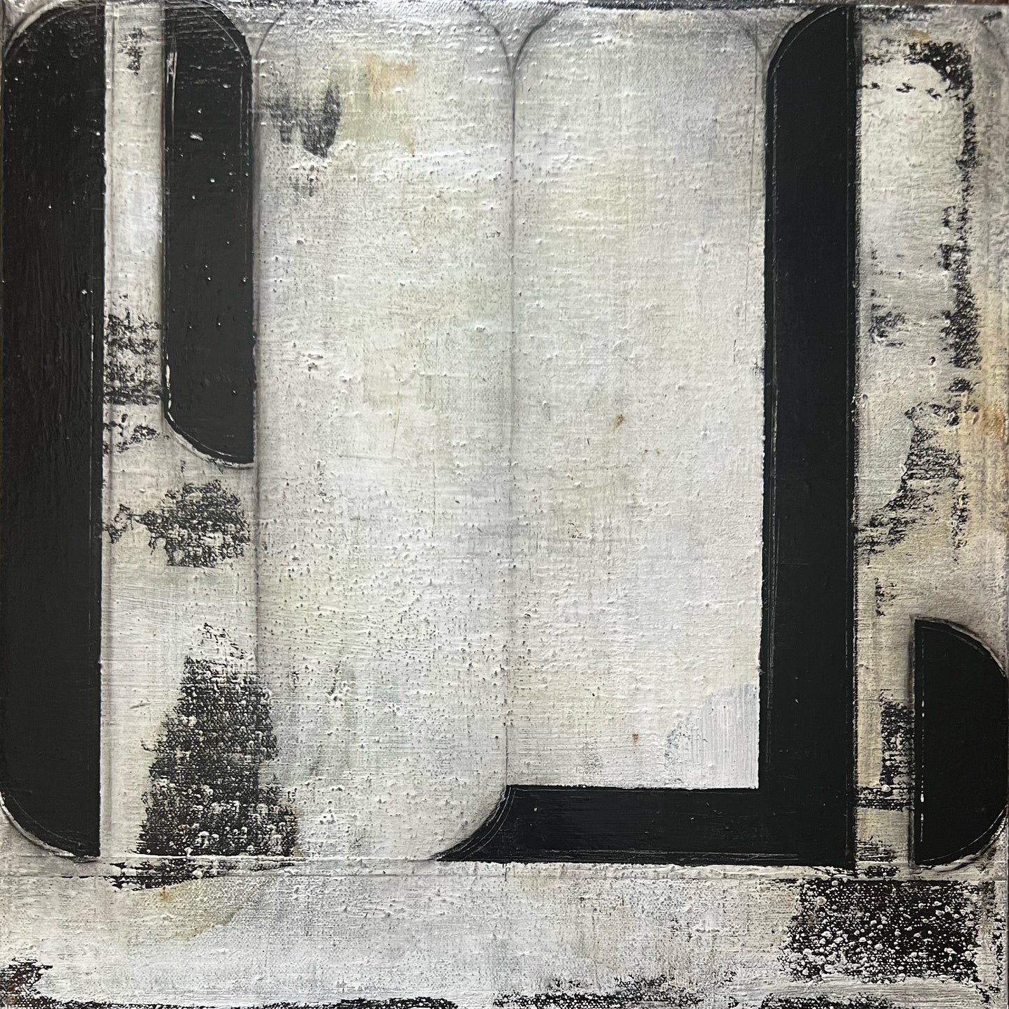 Silenci amb Aroma – Original Architectural Wabi-Sabi Textured Painting | 16x16”