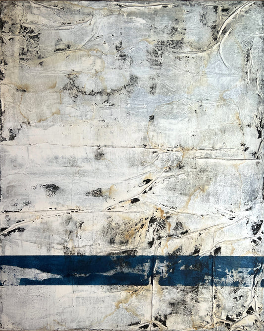 Eroded Pattern – Large Industrial Metal Movement Textured Painting | 40x32”