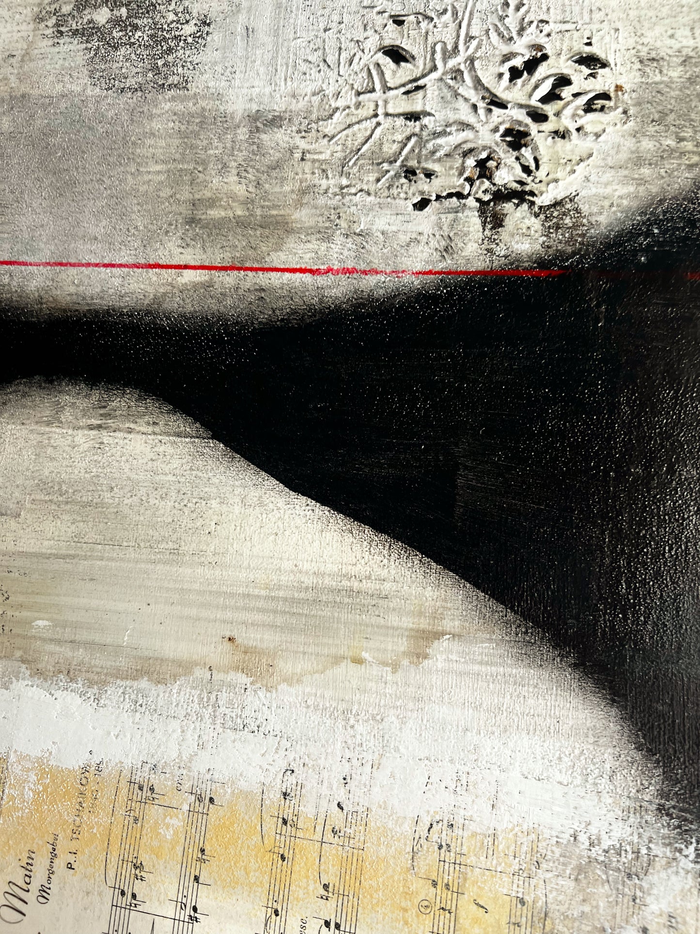 Echoes of Music – Original Sheet Music Textured Painting | 20x20” Mixed Media