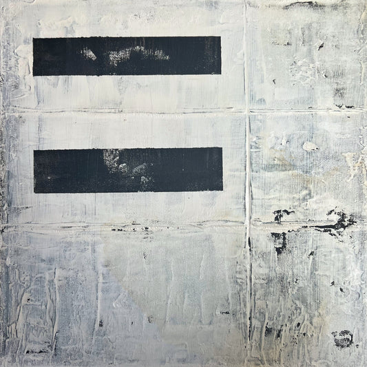 Equivalent – Original Wabi-Sabi Balanced Textured Painting | 16x16”
