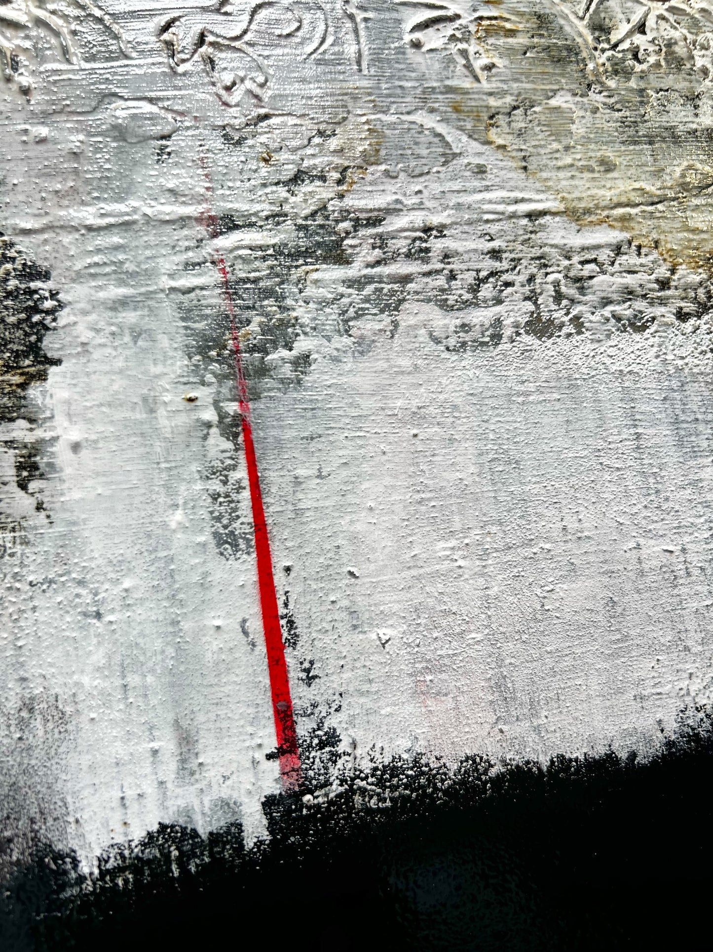 The Hidden Pulse - Original Textured Abstract Painting 20x20" by Sergio Aranda