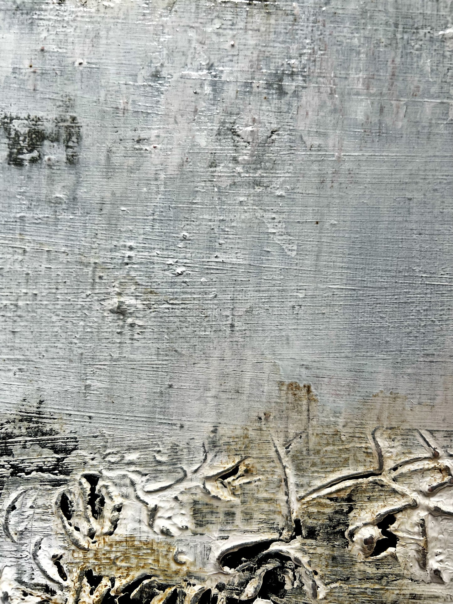 The Hidden Pulse - Original Textured Abstract Painting 20x20" by Sergio Aranda