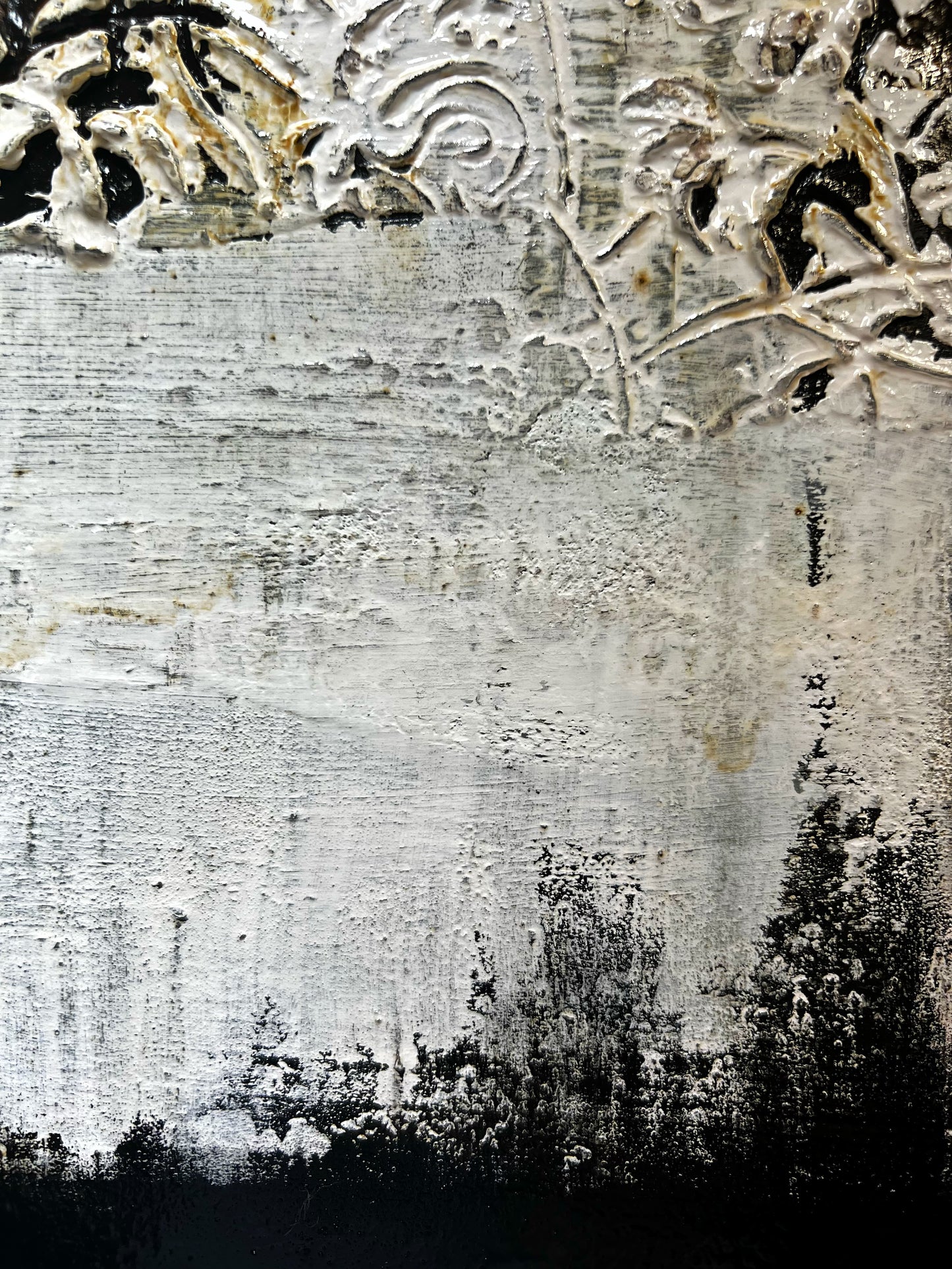 The Hidden Pulse - Original Textured Abstract Painting 20x20" by Sergio Aranda