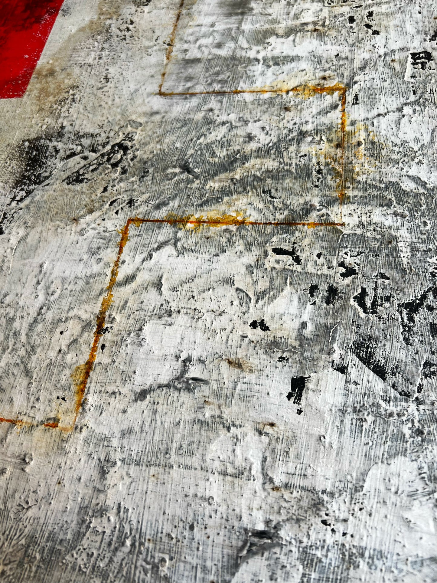 Erosion of Neutrality | Contemporary Swiss Abstract Painting | 20x20” Mixed Media