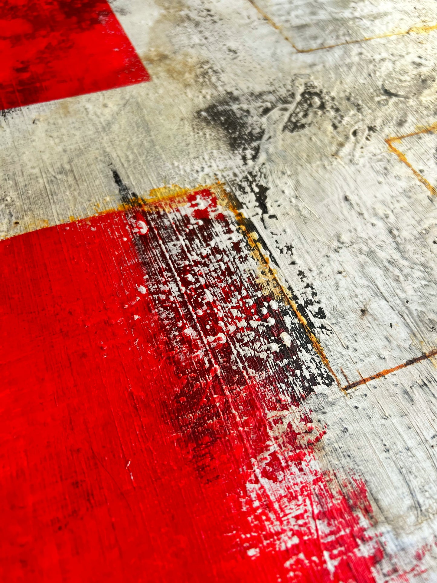 Erosion of Neutrality | Contemporary Swiss Abstract Painting | 20x20” Mixed Media