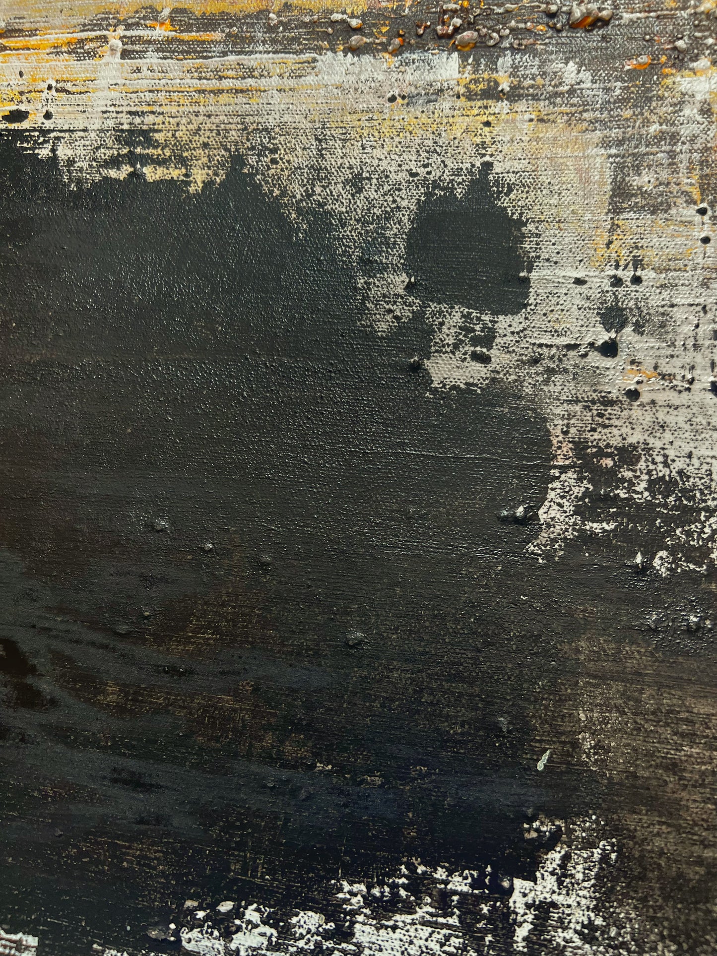 Architectural Memory - Original Black &amp; White Textured Mixed Media Painting - 23.6" × 19.7"