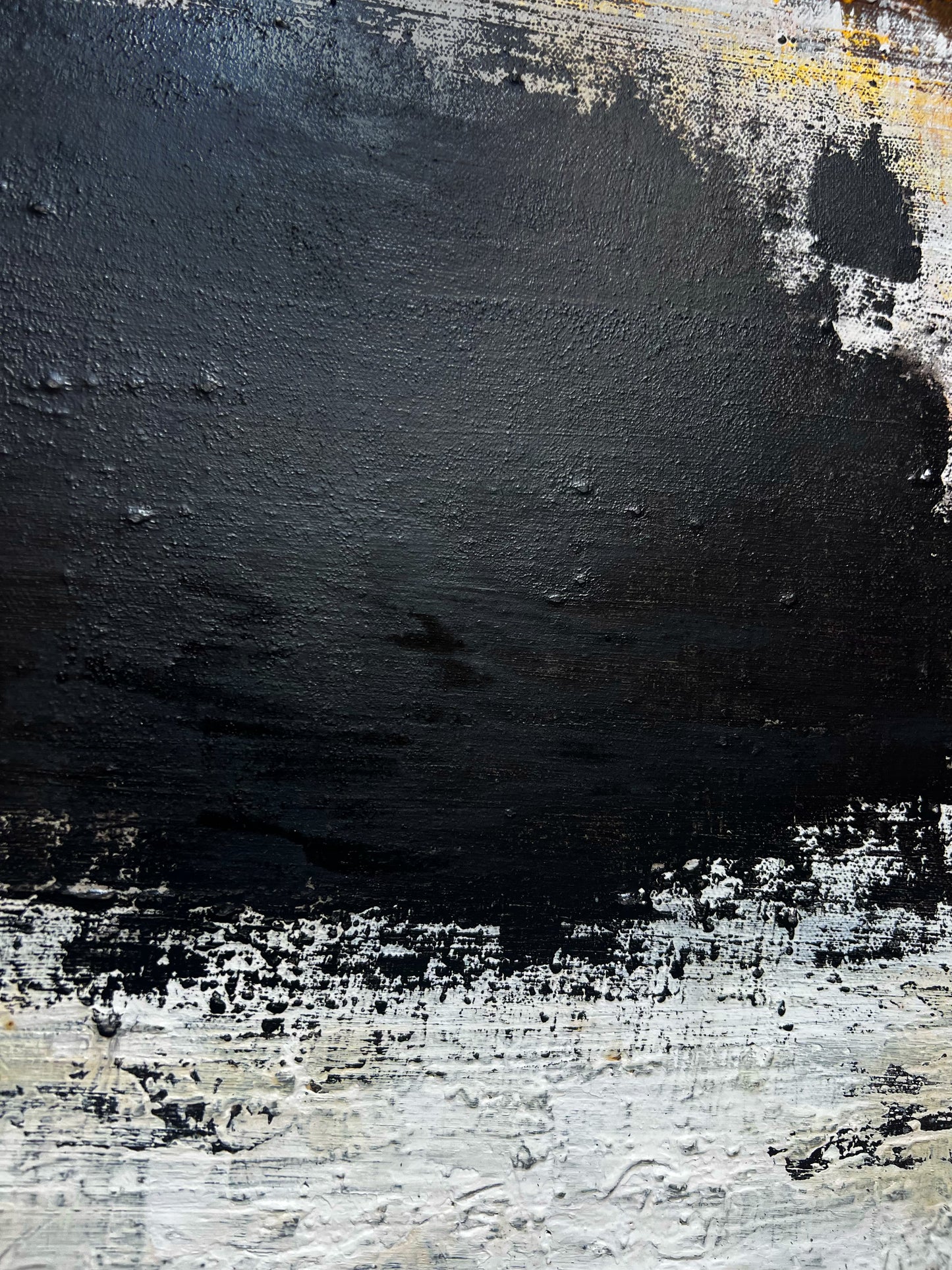 Architectural Memory - Original Black &amp; White Textured Mixed Media Painting - 23.6" × 19.7"