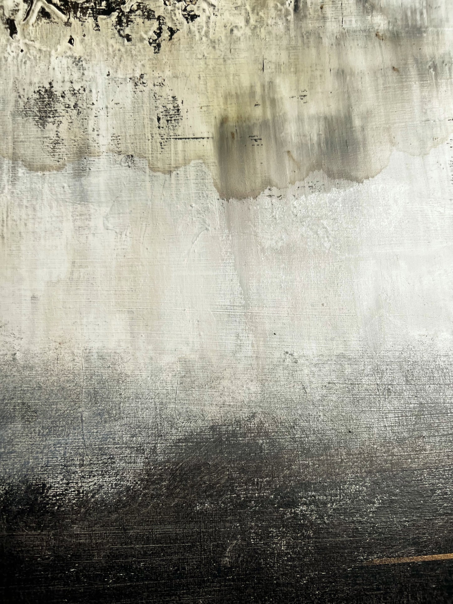 Whispers of Time – Textured Contemporary Collage Painting Inspired by Architecture and Vintage Sheet Music, Mixed Media on Canvas, 19.7 x 15.7 Inches