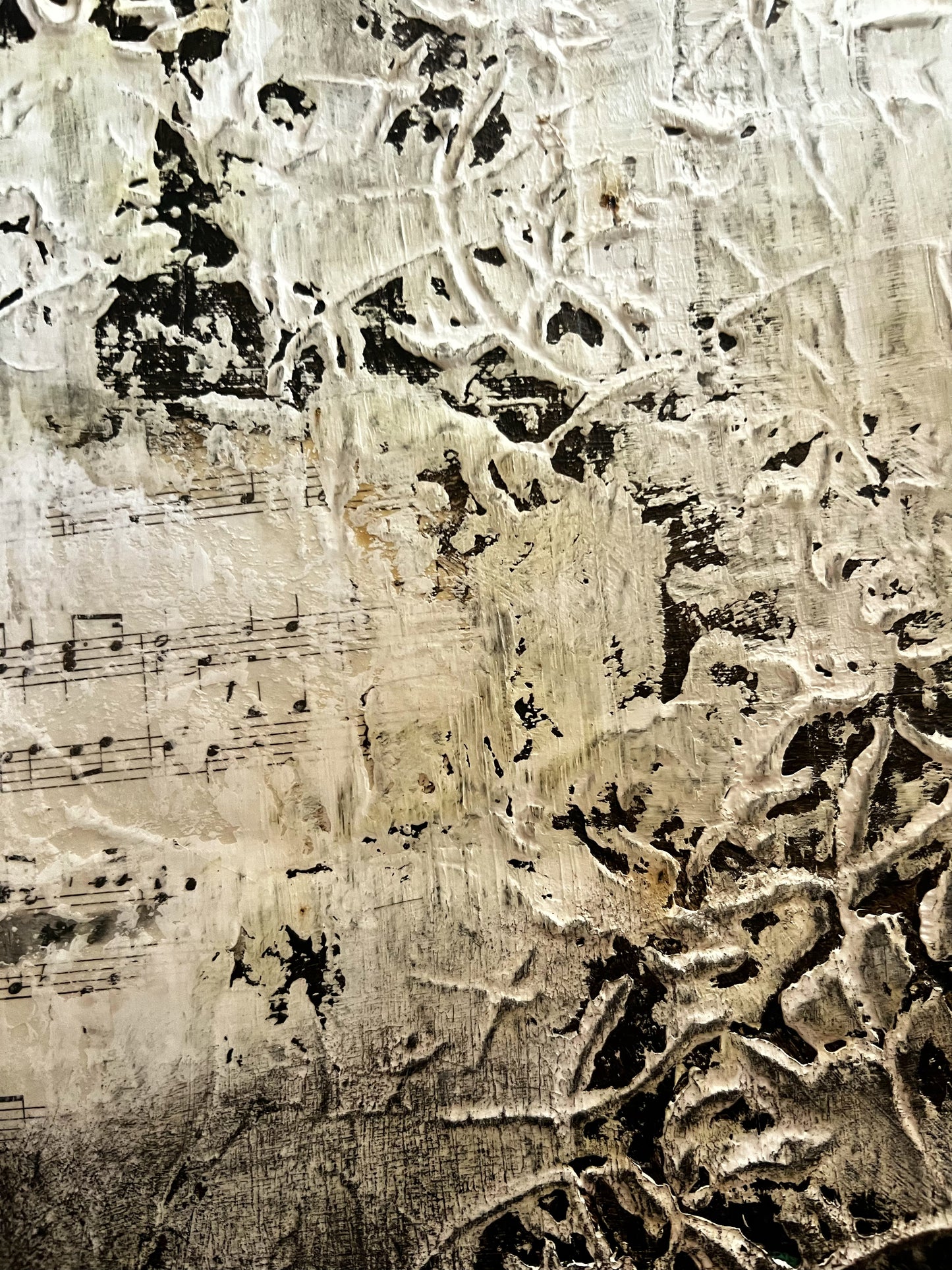 The Last Resonance – Textured Architectural Music Collage | 15.7 x 11.8 Inches