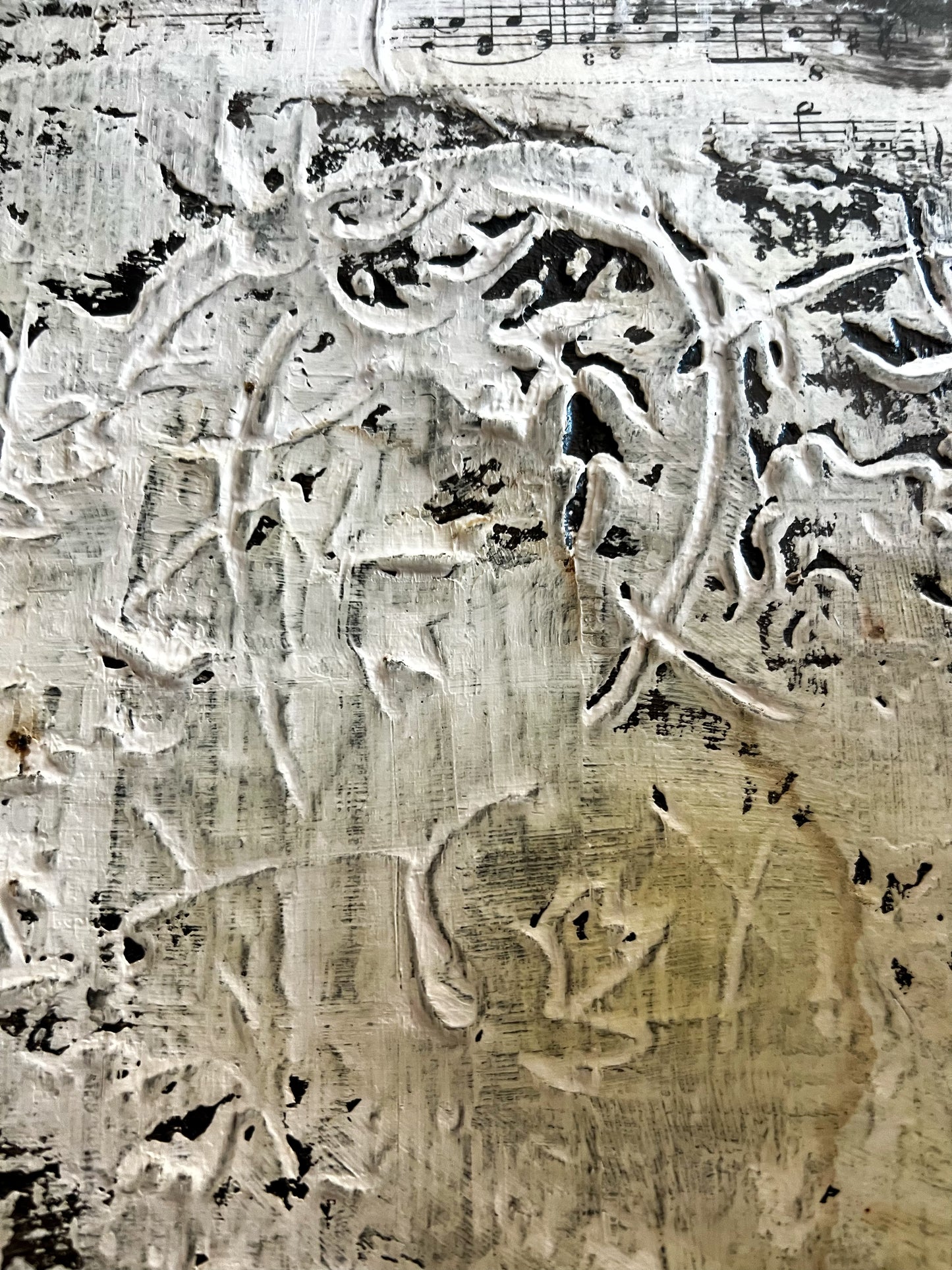 The Last Resonance – Textured Architectural Music Collage | 15.7 x 11.8 Inches