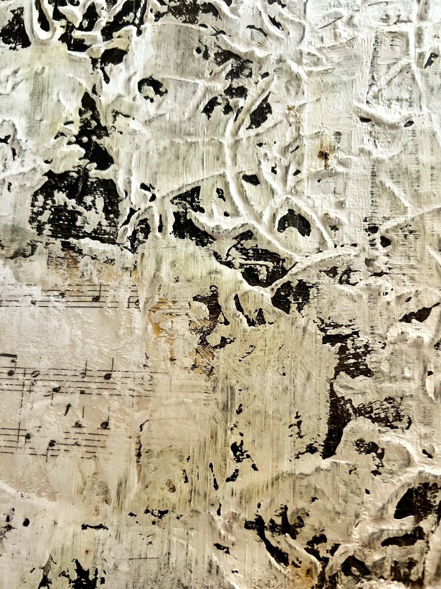 The Last Resonance – Textured Architectural Music Collage | 15.7 x 11.8 Inches