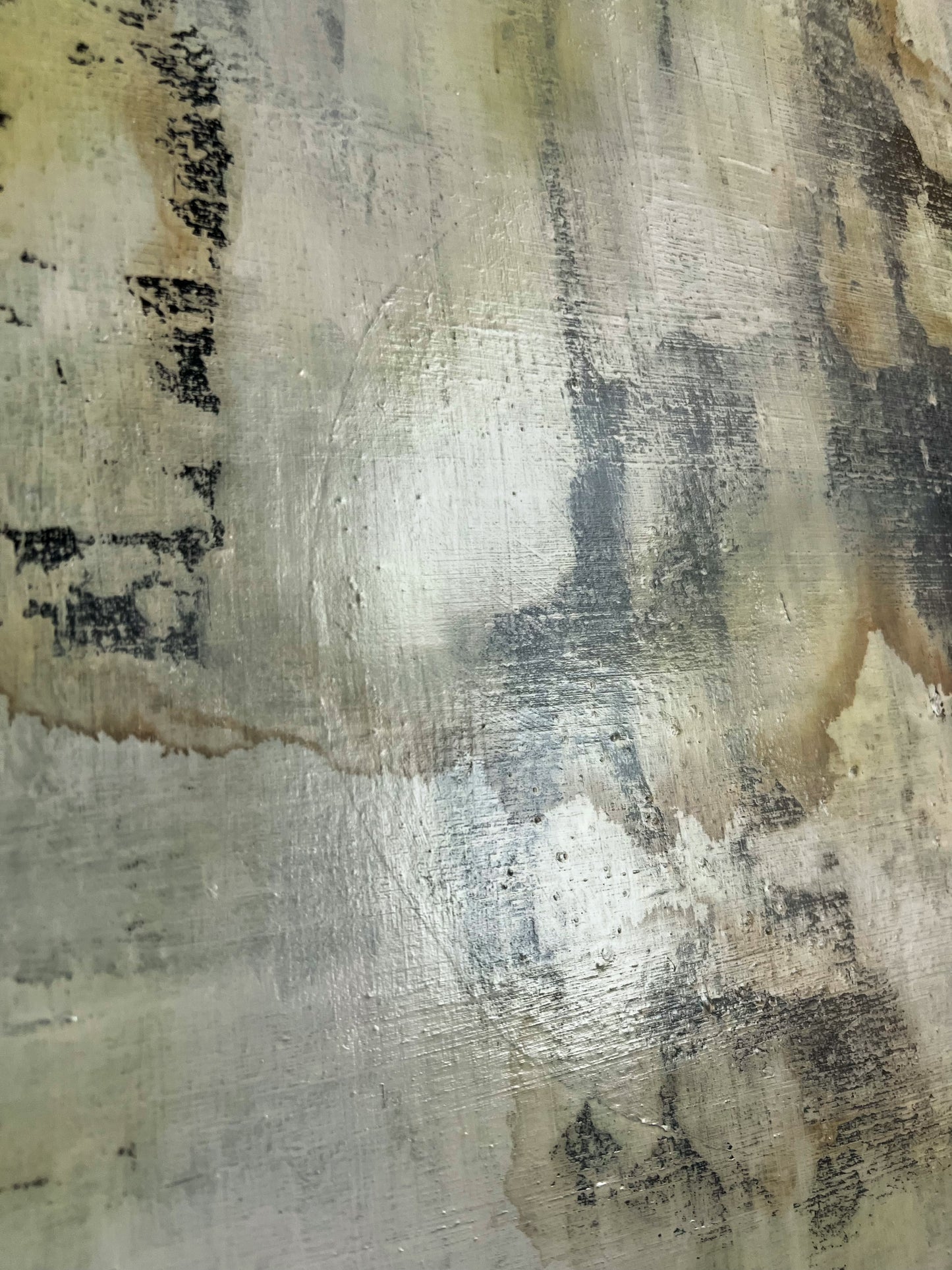 Fragments of Time: Minimalist Abstract Painting Inspired by Memory and Erosion  I  20" x 20"