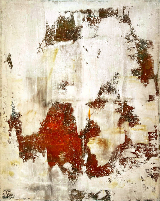 Corrosion and Rebirth – Original Rust Textured Mixed Media Painting | 39x31"
